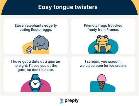 tongue twisters easy in english